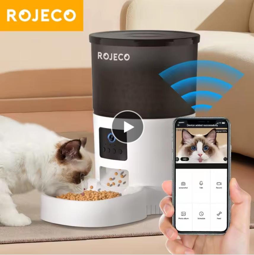 Distributeur de Croquettes Intelligent ROJECO - ChatLoulou