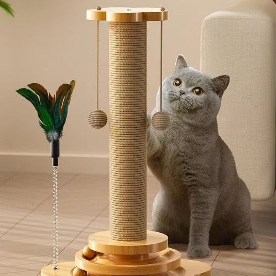 Jouet pour Chat 4 en 1 - Corde en Sisal - Arbre à Chat Multifonction - ChatLoulou