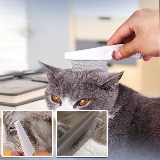 Peigne anti-puces en acier inoxydable pour chat : La solution efficace contre les parasites - ChatLoulou