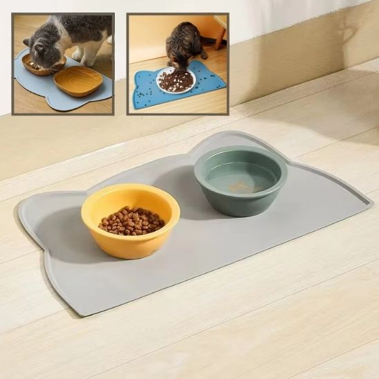 Tapis Antidérapant pour Gamelle de Nourriture pour chat