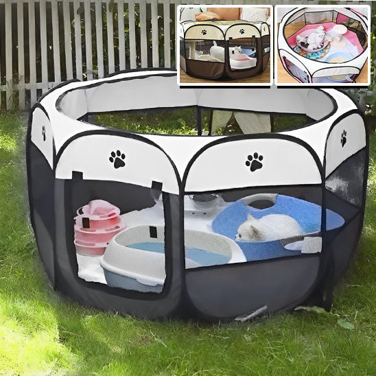 Parc Pliable pour Animaux de Compagnie 74x74x43cm - ChatLoulou