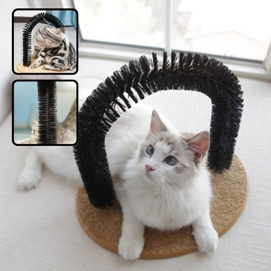 Arc Auto Brosse de Massage pour Chat : La Solution Ultime pour le Bien-être Félin - ChatLoulou