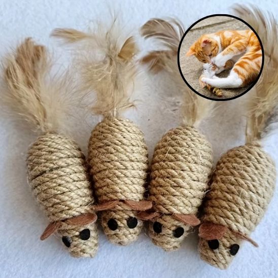 Jouet Souris en Sisal pour Chat : Le Compagnon de Jeu Idéal - ChatLoulou