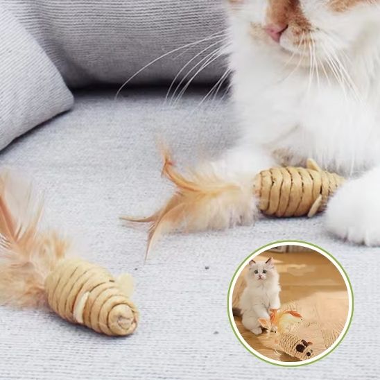 Jouet Souris en Sisal pour Chat : Le Compagnon de Jeu Idéal - ChatLoulou