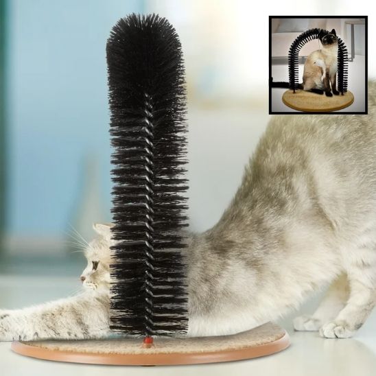 Arc Auto Brosse de Massage pour Chat : La Solution Ultime pour le Bien-être Félin - ChatLoulou