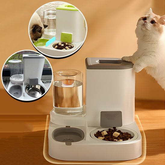 Distributeur Croquettes pour Chat avec Fontaine d'eau - ChatLoulou