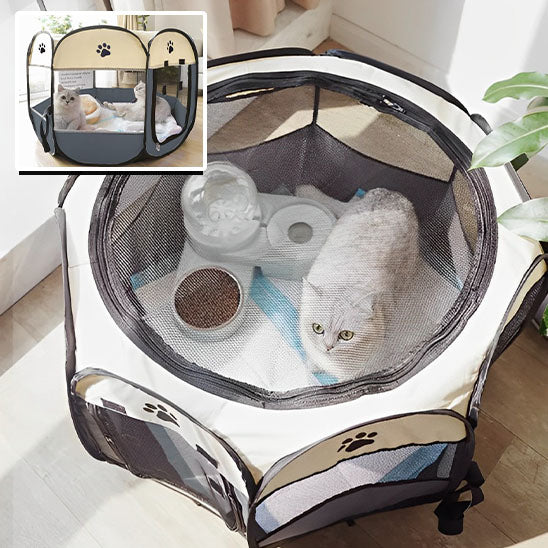 Parc Pliable pour Animaux de Compagnie 74x74x43cm - ChatLoulou