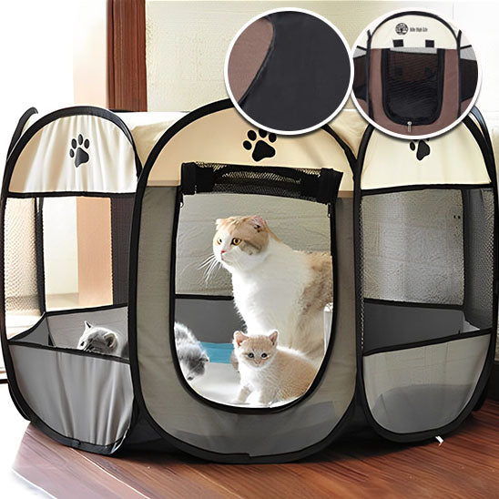 Parc Pliable pour Animaux de Compagnie 74x74x43cm - ChatLoulou