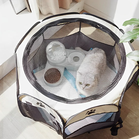 Parc Pliable pour Animaux de Compagnie 74x74x43cm - ChatLoulou