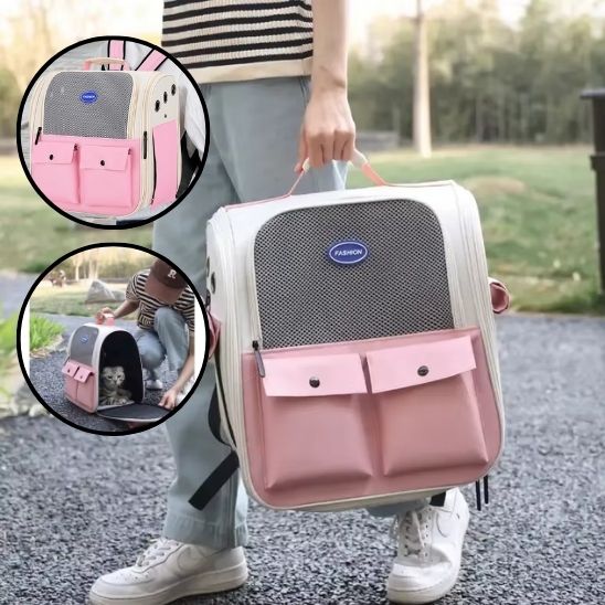 Sac pliable pour chat avec bretelles rembourrées et ceinture de taille : le compagnon idéal pour vos aventures félines